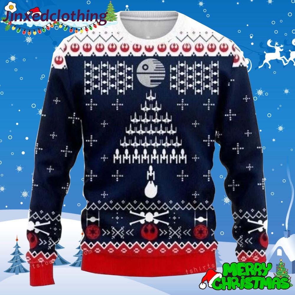 Star Wars Fight Ship Star Wars Gift Fan Ugly Sweater Party For Unisex 